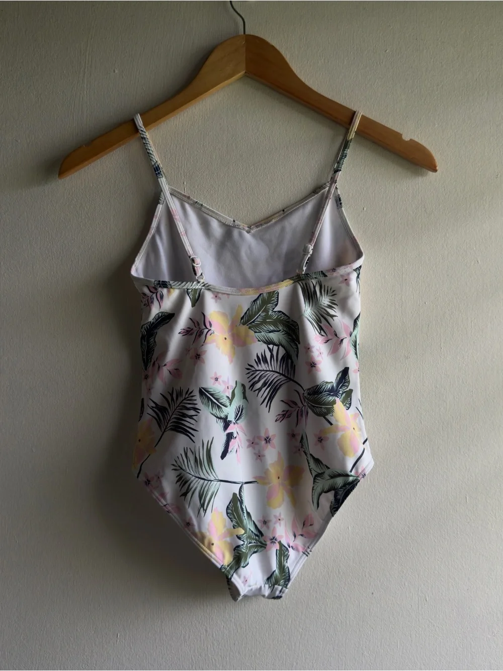 Roxy Tropical Floral One Piece Swimsuit Girls Size 12/L